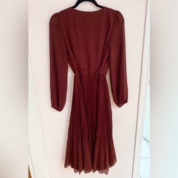 Aritzia Burgundy Midi Dress - Picture 5 of 11
